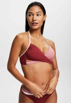 ESPRIT Tayrona Wattiertes In Wickelform - Bikinitop - Dark Red