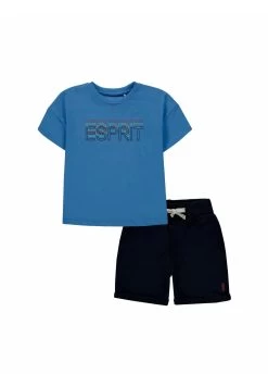 ESPRIT Gemischtes Set Und Shorts Mit Logoprint - Trainingsbroek - Light Blue