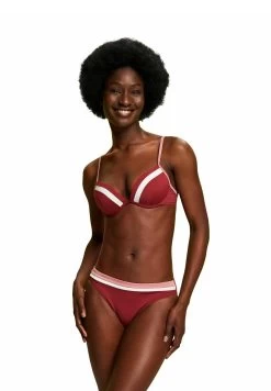 ESPRIT Tayrona Par Padded Plunge- Bikinitop - Dark Red