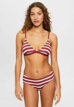 ESPRIT Gestreiftes- Bikinitop - Dark Red